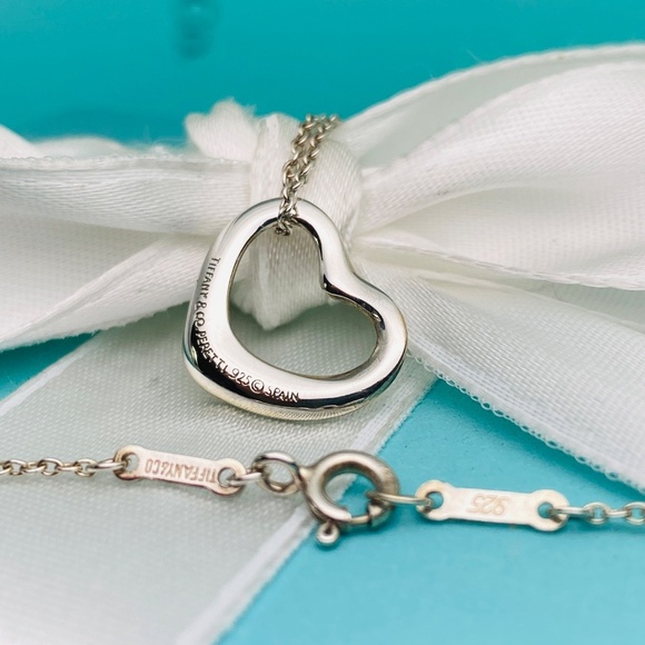 Tiffany & Co open heart Elsa Peretti 15mm silver 925 box / authentication - Picture 3 of 7